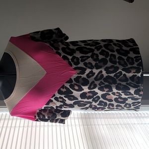 BiBi leopard and pink top size Small/Medium